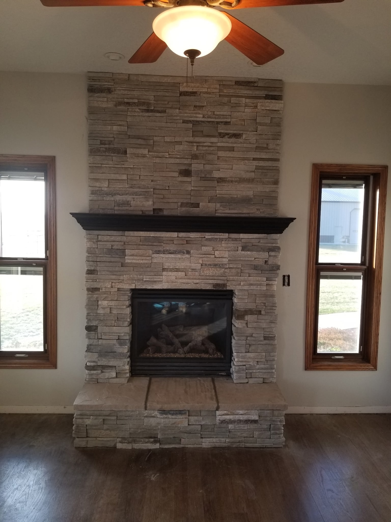 Stone Fireplace Build