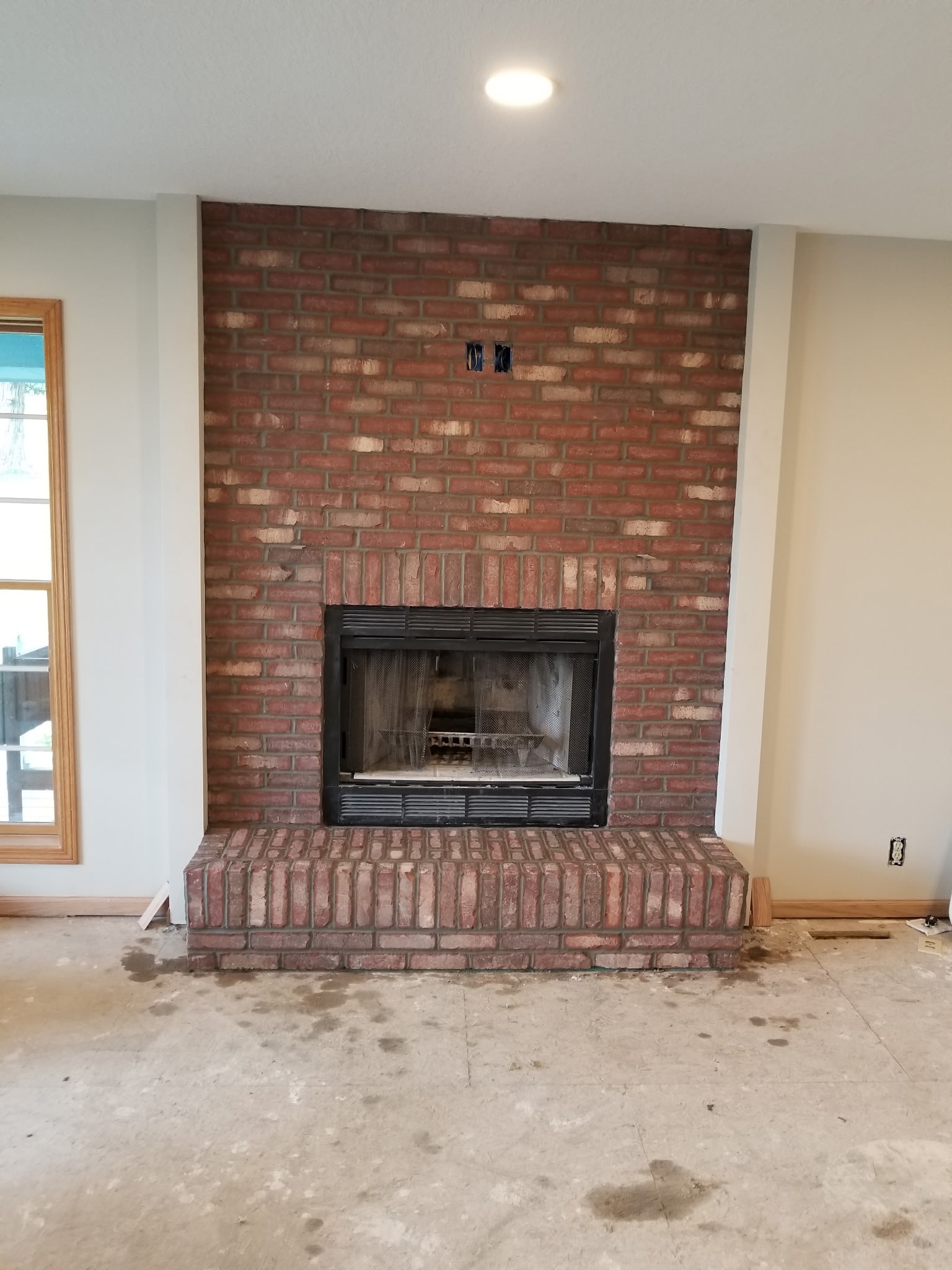 Brick Fireplace Build