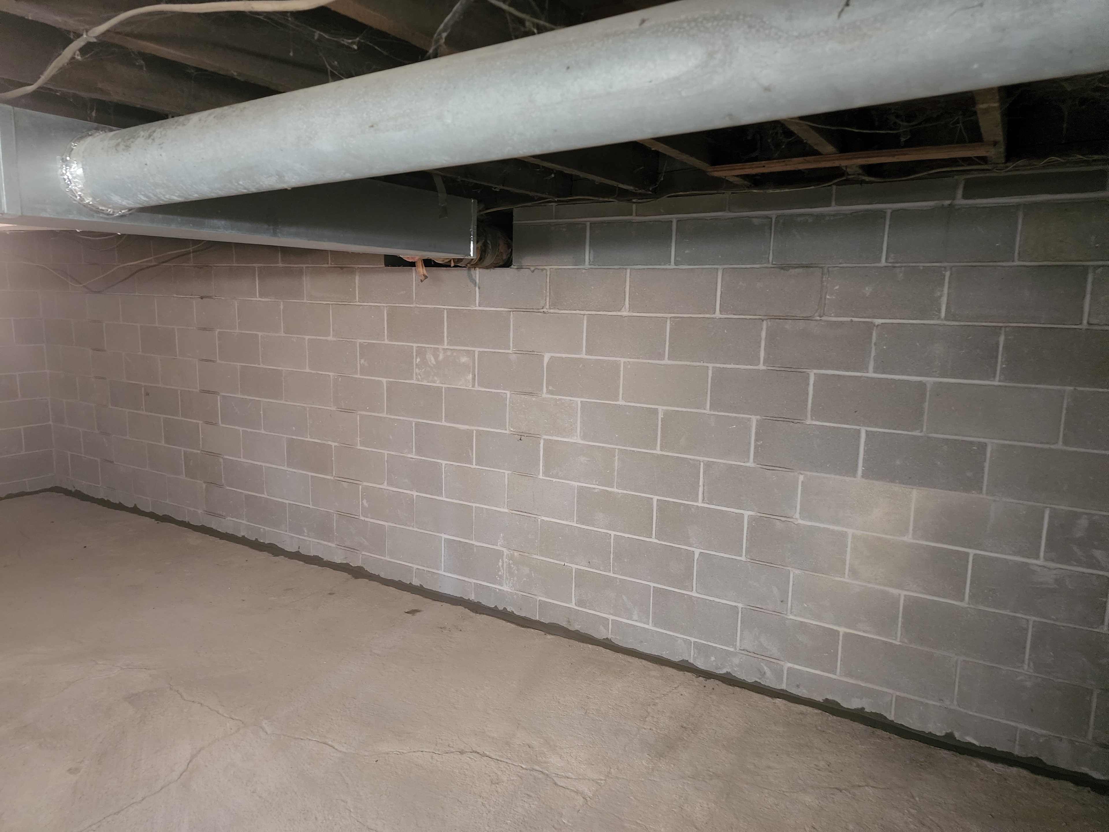 Bowed Foundation Wall Replacement — after